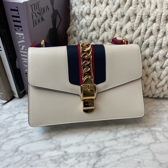 Gucci Handbags - Gucci Sylvie Shoulder Bag White Small